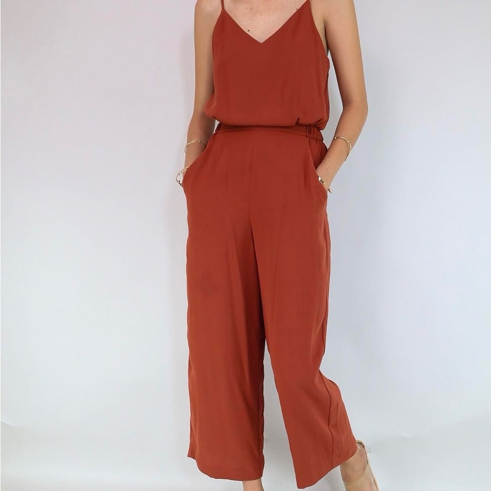 Women's UNIQLO Orange Rust Jumpsuit